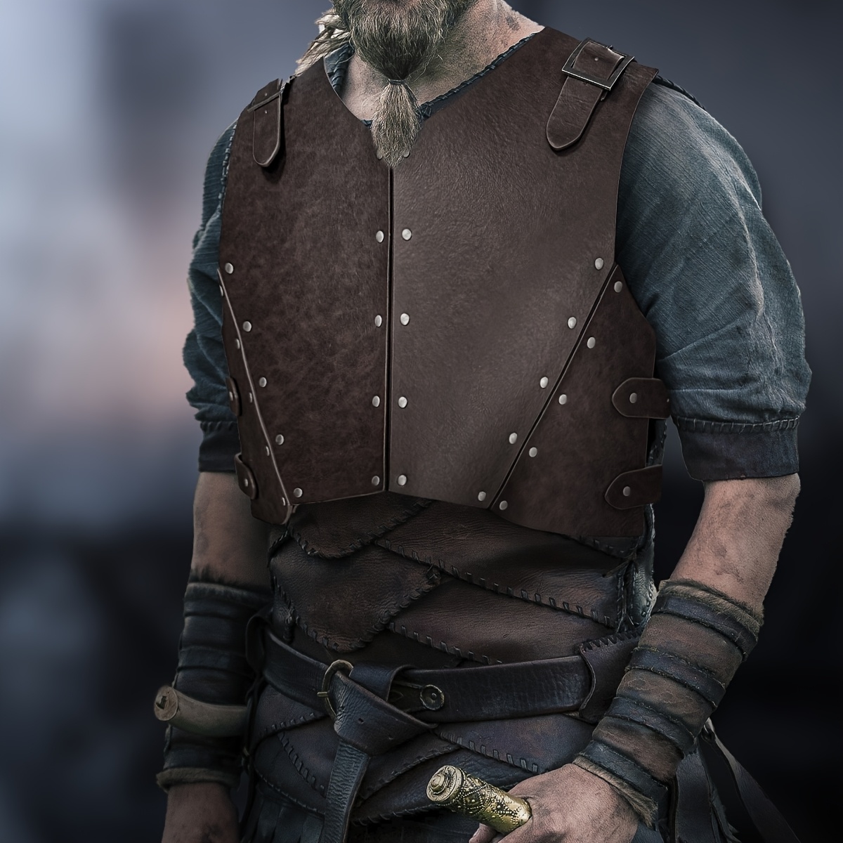 Medieval Faux Leather Chest Armor